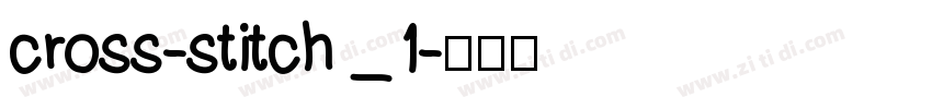 cross-stitch _1字体转换